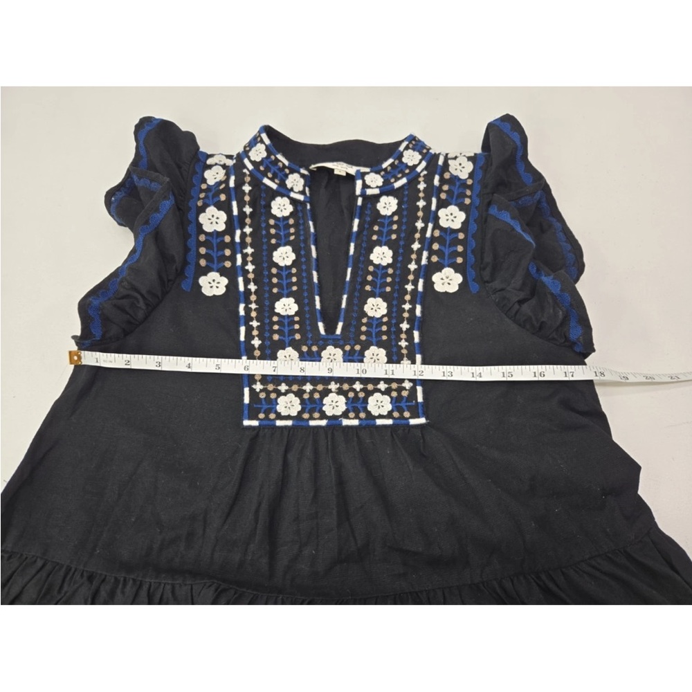 Sea New York  Shaina Embroidery Flutter Sleeve Dress in Navy Size S Deodorant - Picture 8 of 9